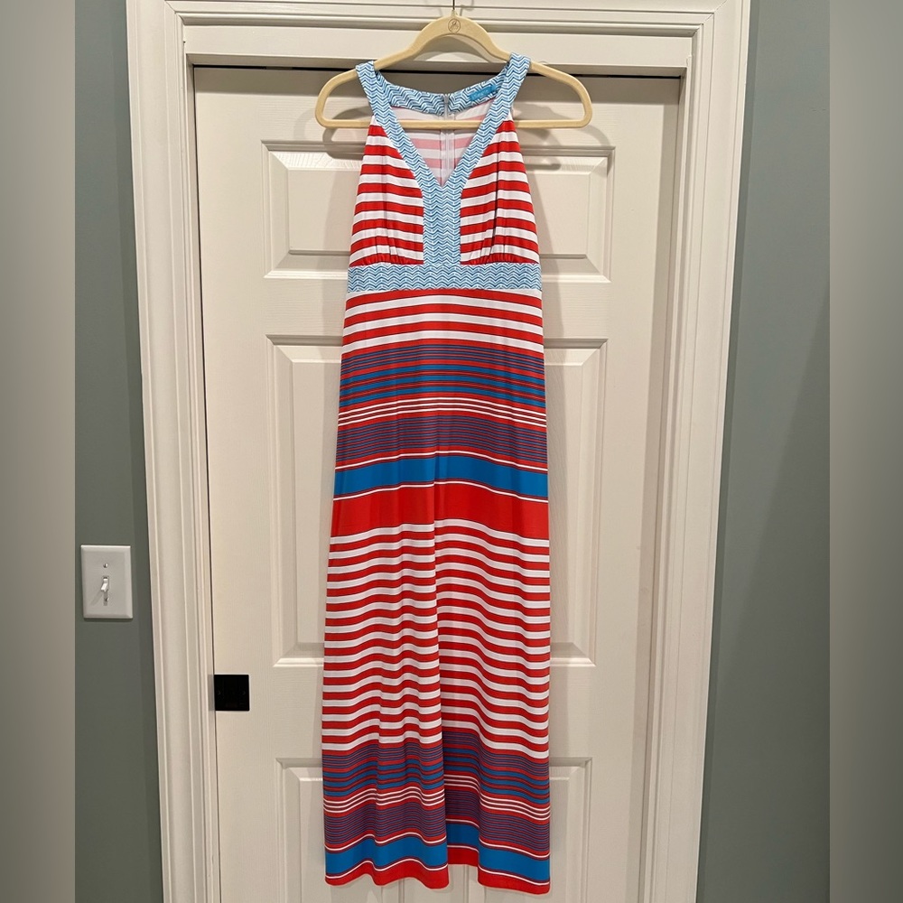 J. McLaughlin Maxi Dress size M beautiful colors worn once perfect condition